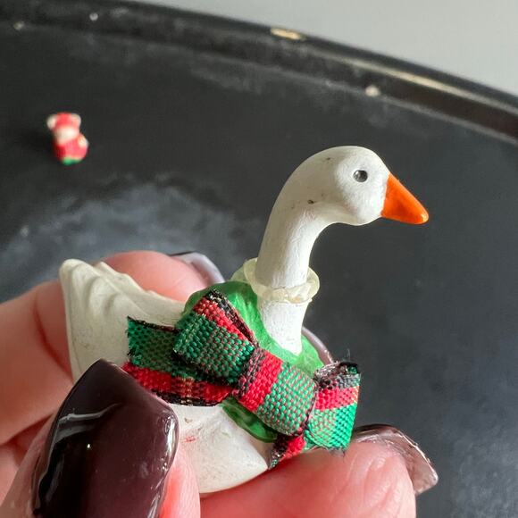 Vintage Hallmark Merry Miniature Christmas Goose and Mouse - Picture 3 of 8